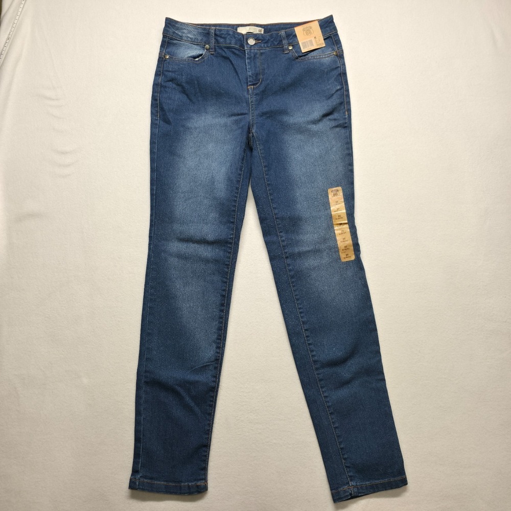 Vintage Route 66 Women's Slim Fit Denim Blue Jeans Size 27 (29X29.5)‎ NWT